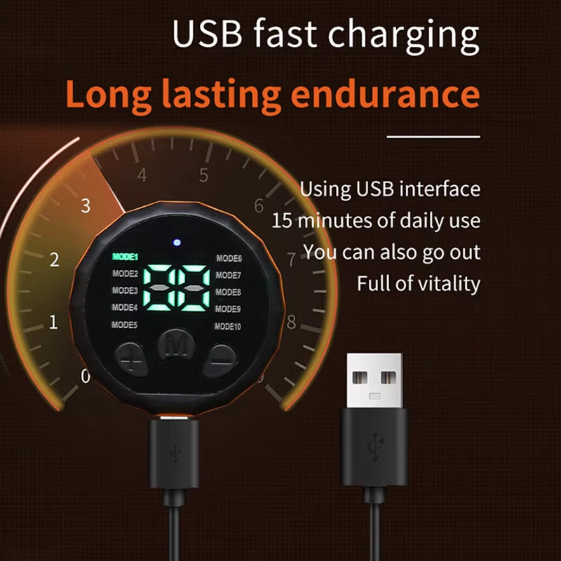 Abdominal Muscle Toner EMS Muscle Stimulator Electric Toning Belt Waist Trainer USB Recharge Body Weight Loss Fitness Massager